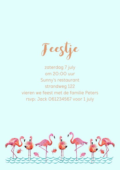 Tropisch zomerfeest feestje Flamingo 3