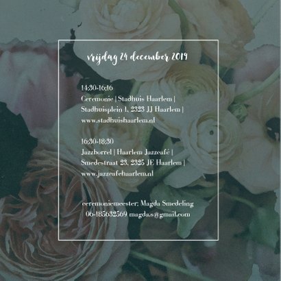 Trouwen bloemen oudroze 2