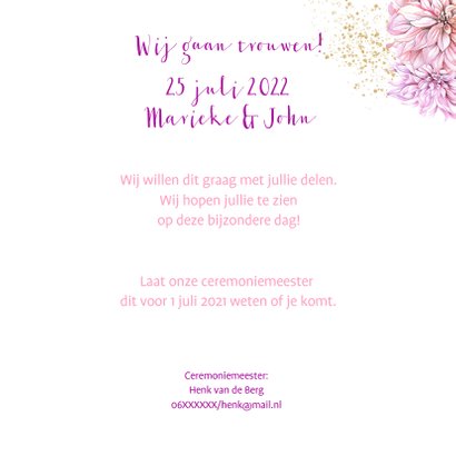 Trouwen dahlia purple 3