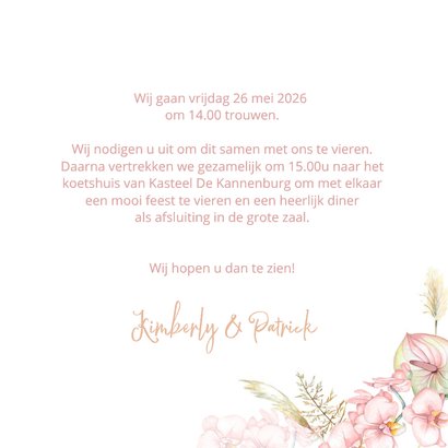 Trouwen droogbloemen orchidee 3