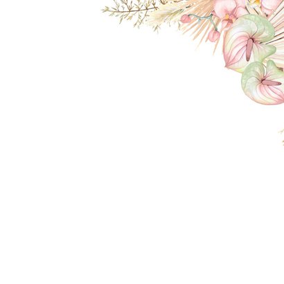 Trouwen droogbloemen orchidee Achterkant