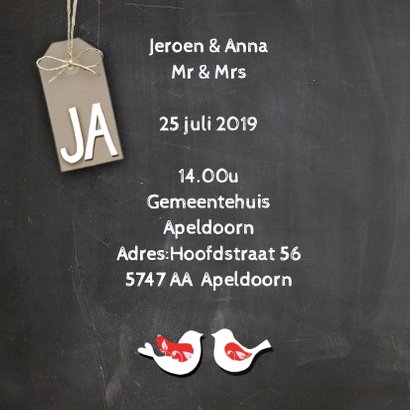 Trouwen handlettering hart 2