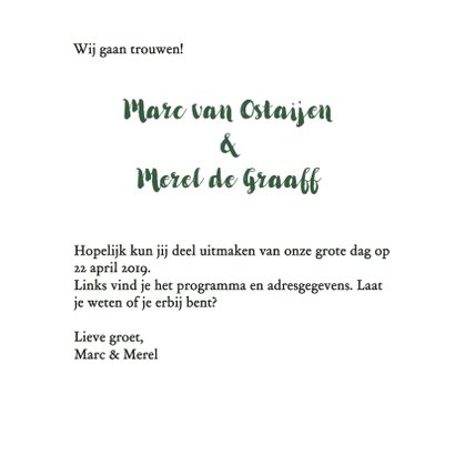 Trouwen harten hout mint 3
