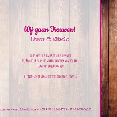 Trouwen hip en stoer hout paal 3
