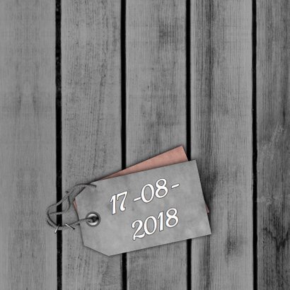 Trouwen houten vloer en label 2