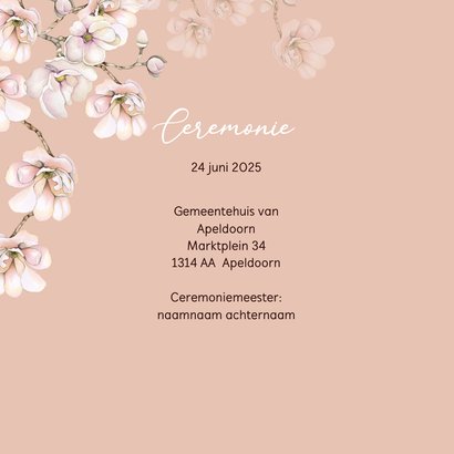 Trouwen magnoliatakken wit roze 2