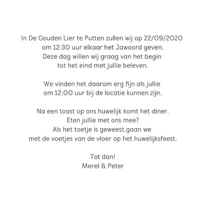 Trouwkaart 4x foto en hart 3