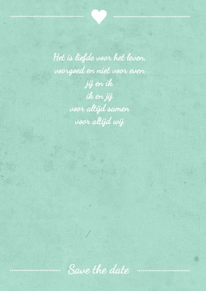 Trouwkaart affiche mint 2