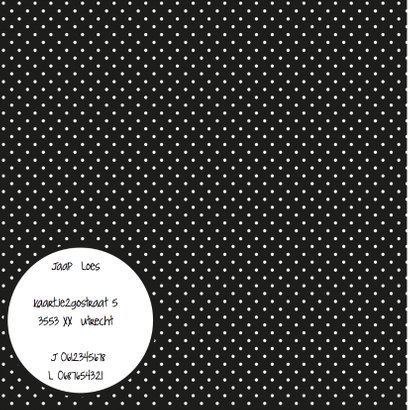 Trouwkaart Black&White stip 2