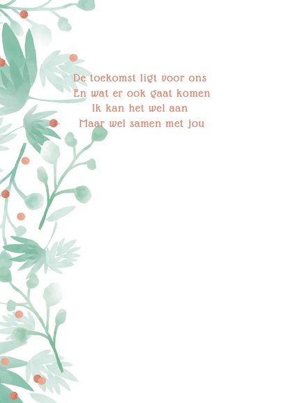 Trouwkaart botanical confetti 2