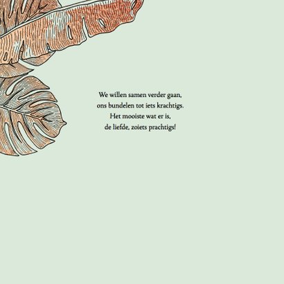 Trouwkaart botanical illustratie 2