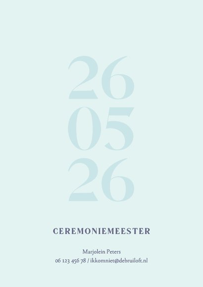 Trouwkaart botanisch bohemian bloemen 2