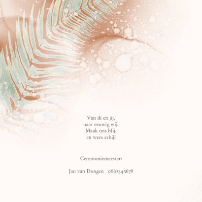 Trouwkaart botanisch waterverf 2