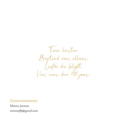 Trouwkaart busje wit met hartjes 2