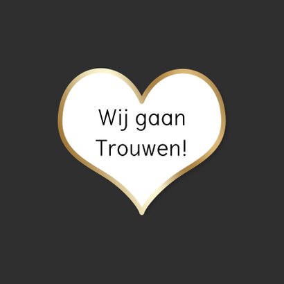 Trouwkaart collage zwart 3x foto 2