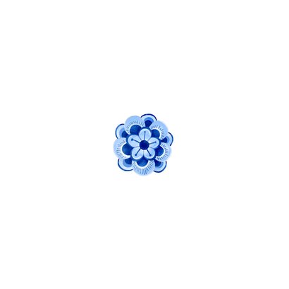 Trouwkaart delfts blauw bloemen stijlvol romantisch Achterkant