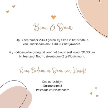 Trouwkaart Drie harten 3
