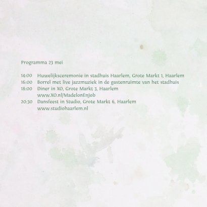 Trouwkaart eigen txt bloemen mix 2
