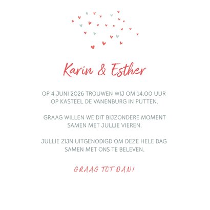 Trouwkaart fiets bruiden 3