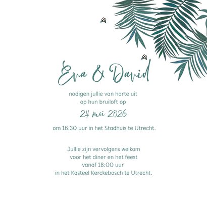 Trouwkaart fiets met blikjes 3