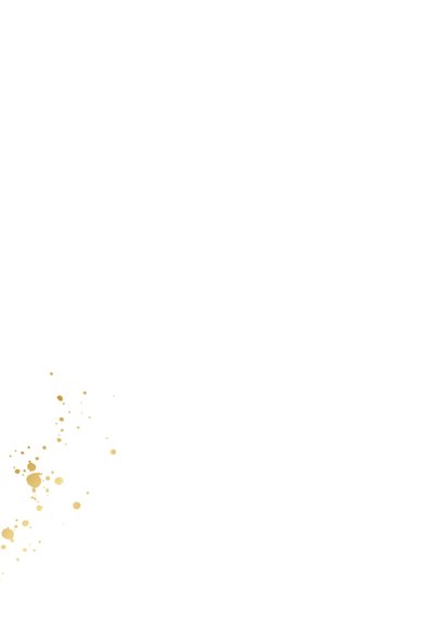 Trouwkaart foliedruk goud strand bohemian illustratie Achterkant