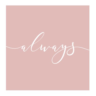 Trouwkaart fotocollage 'Always' 2