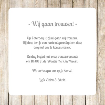 Trouwkaart fotocollage 3