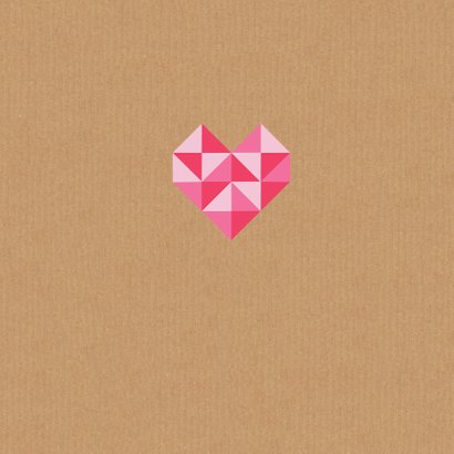 Trouwkaart geometrisch hart 3
