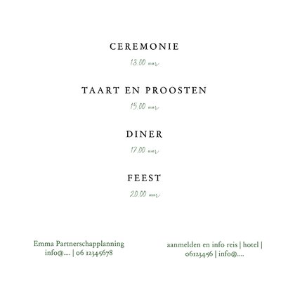 Trouwkaart geregistreerd partnerschap Toscane 2