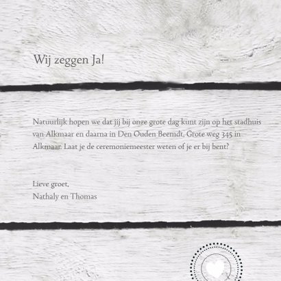 Trouwkaart harten pastelkleuren 3