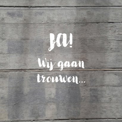 Trouwkaart hip hart krijt hout 2