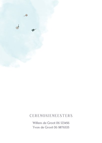 Trouwkaart huwelijksbootje met bruidspaar 2