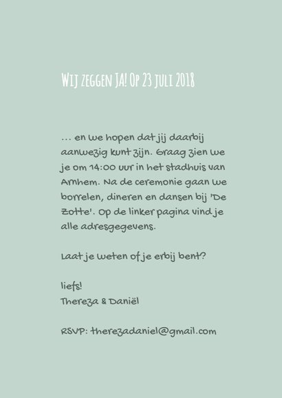 Trouwkaart icoonhart eigen achtergrondkleur 3