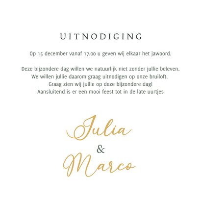 Trouwkaart kerstster met kersttakken 3