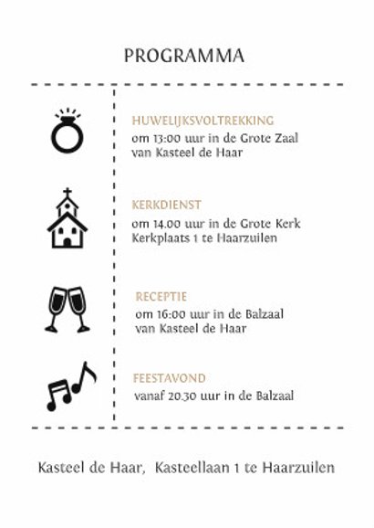 Trouwkaart kraft met foto 3
