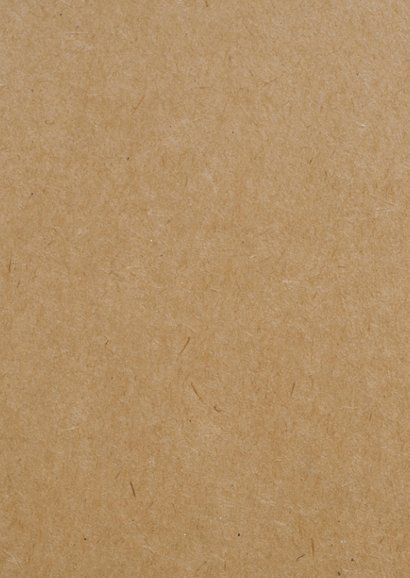 Trouwkaart kraft met foto Achterkant