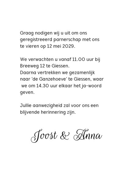 Trouwkaart krans -HM 3