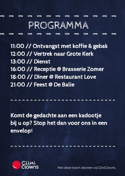 Trouwkaart krijt foto's - DH 2