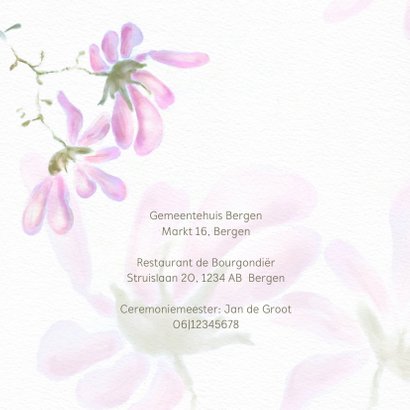 Trouwkaart magnolia 2