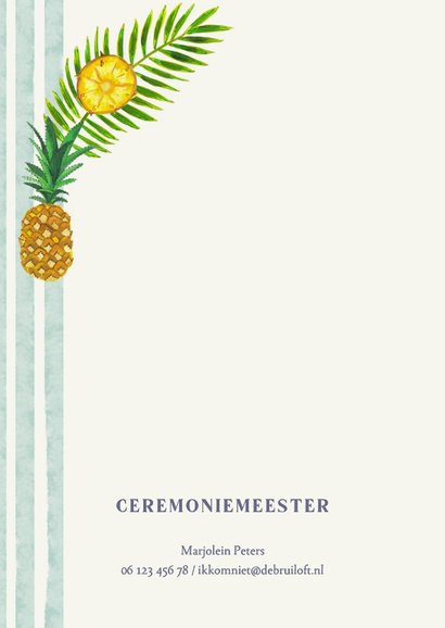 Trouwkaart mediterraans Italiaans bruiloft fruit 2