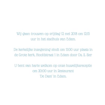 Trouwkaart met 3D Look Hart 3