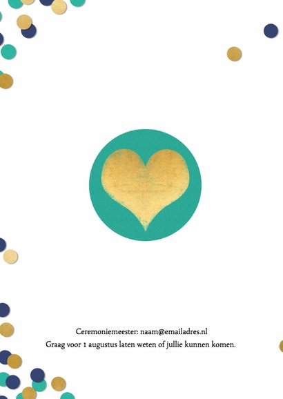 Trouwkaart met confetti - BK 2
