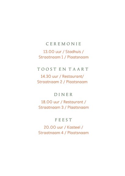 Trouwkaart met lentebloemen 2
