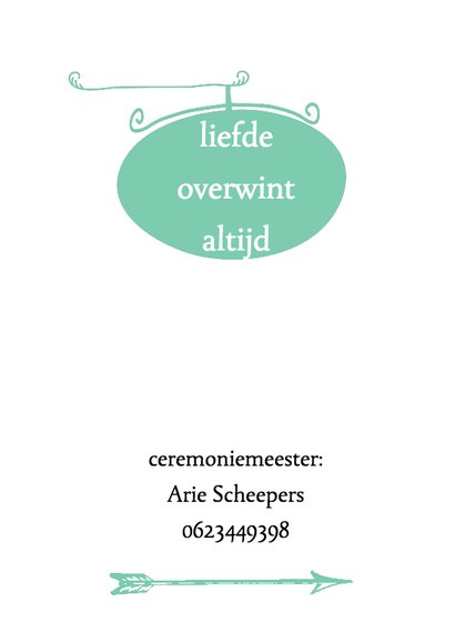 trouwkaart met leuke typografie 2