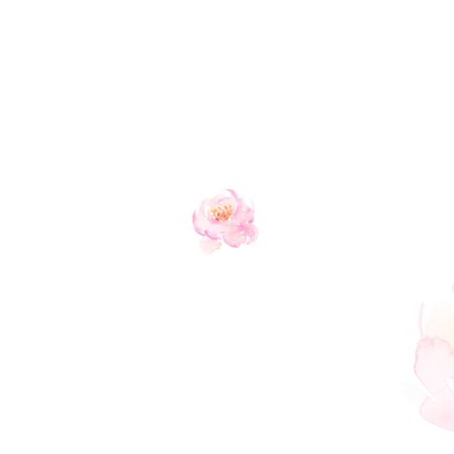 Trouwkaart met rozen aquarel Achterkant