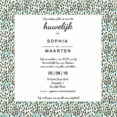 Trouwkaart Mr & Mrs Rustic 3