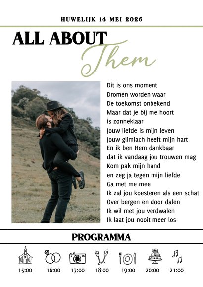 Trouwkaart origineel tijdschrift 2