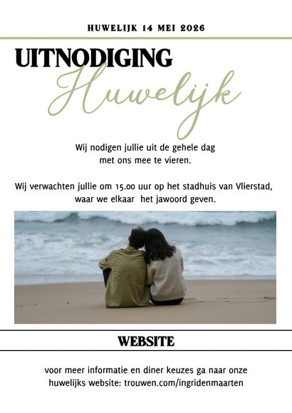 Trouwkaart origineel tijdschrift 3