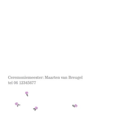 Trouwkaart paspop bruidspaar 2