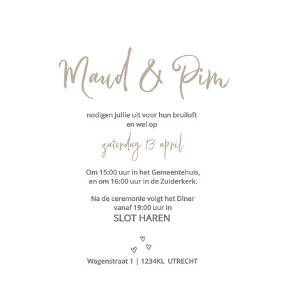 Trouwkaart retro cabrio 3